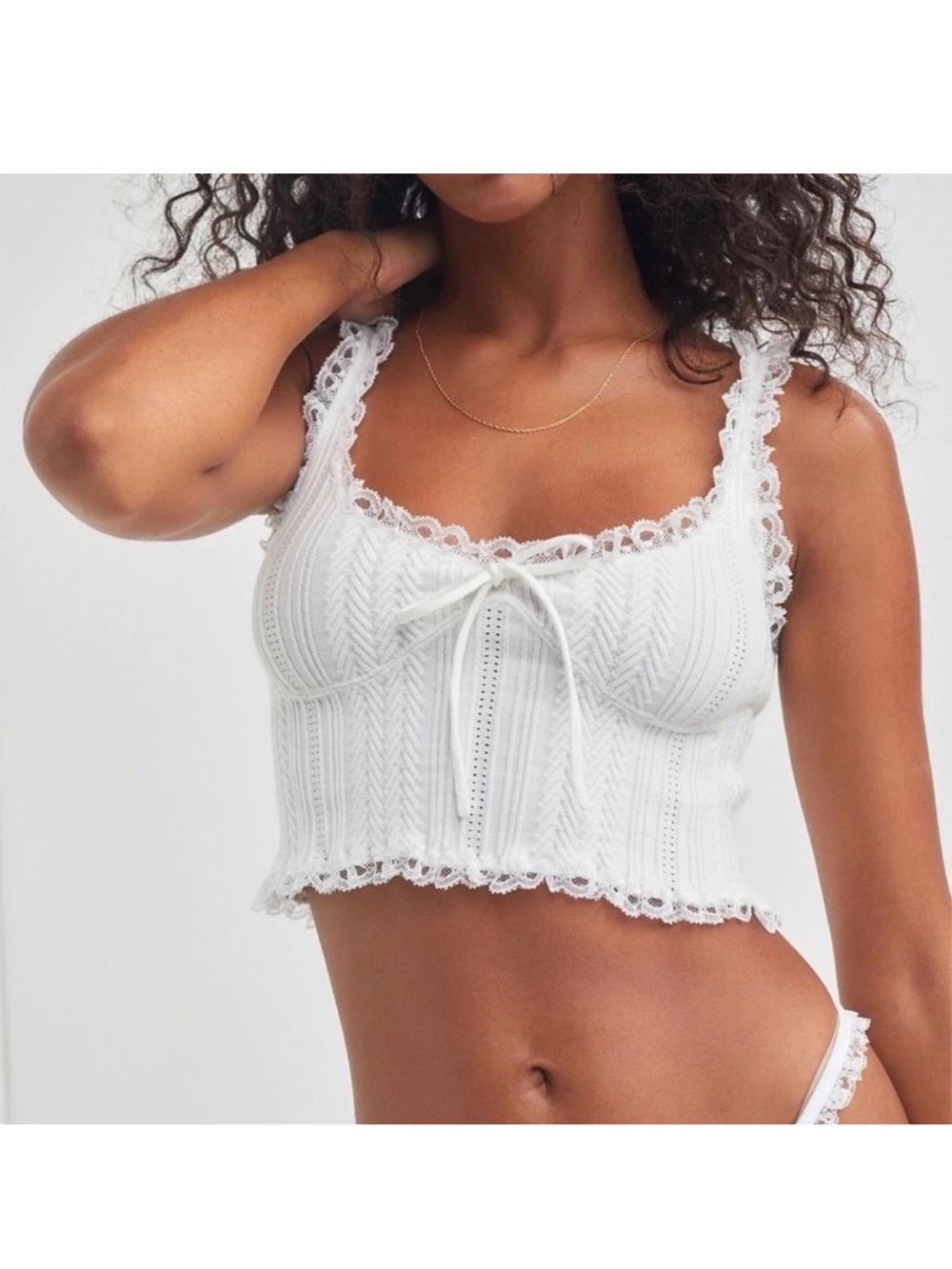NWT For Love And Lemons Lace Knit Tank